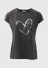 Grey Heart Graphic Top - Small Image 4