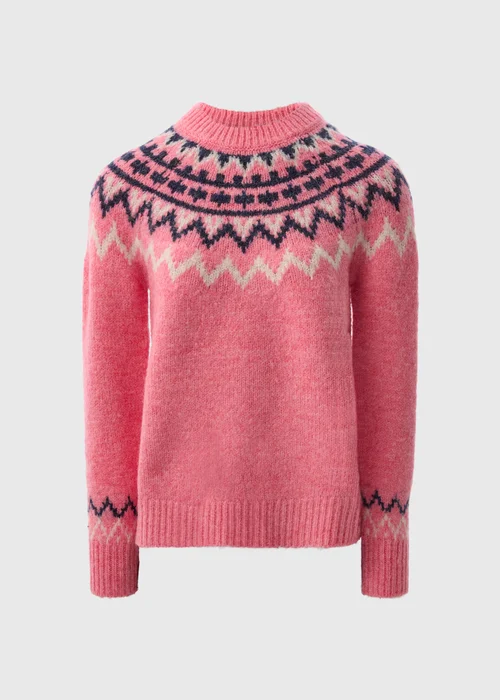 Pink Fairisle Knit Jumper - XS Image 4