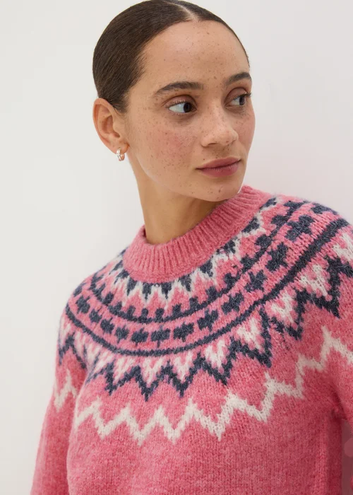 Pink Fairisle Knit Jumper - XS Image 2