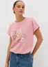 Pink Heart Graphic T Shirt - Small Image 2