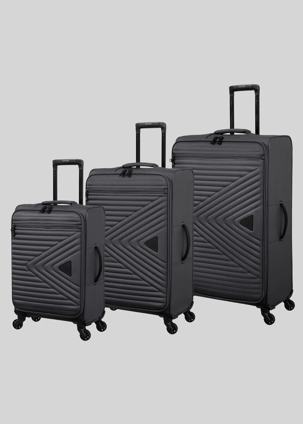 IT Luggage Grey New Soft Suitcase - Cabin Image 1