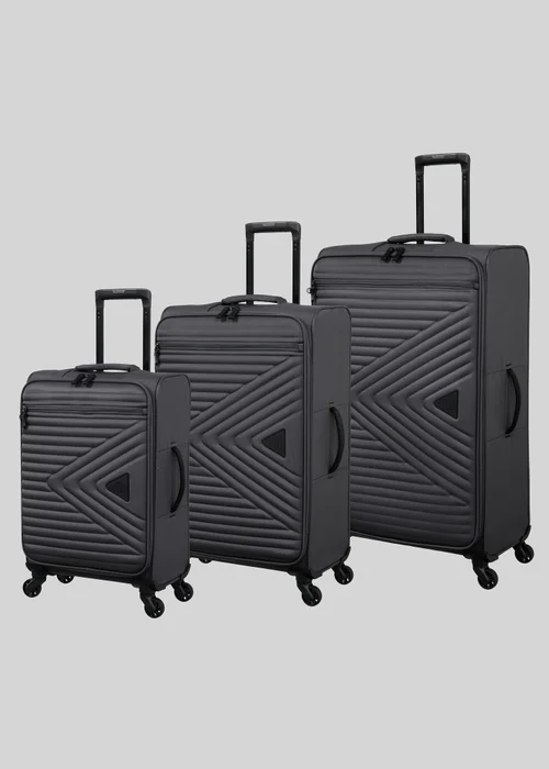 IT Luggage Grey New Soft Suitcase - Cabin Image 1