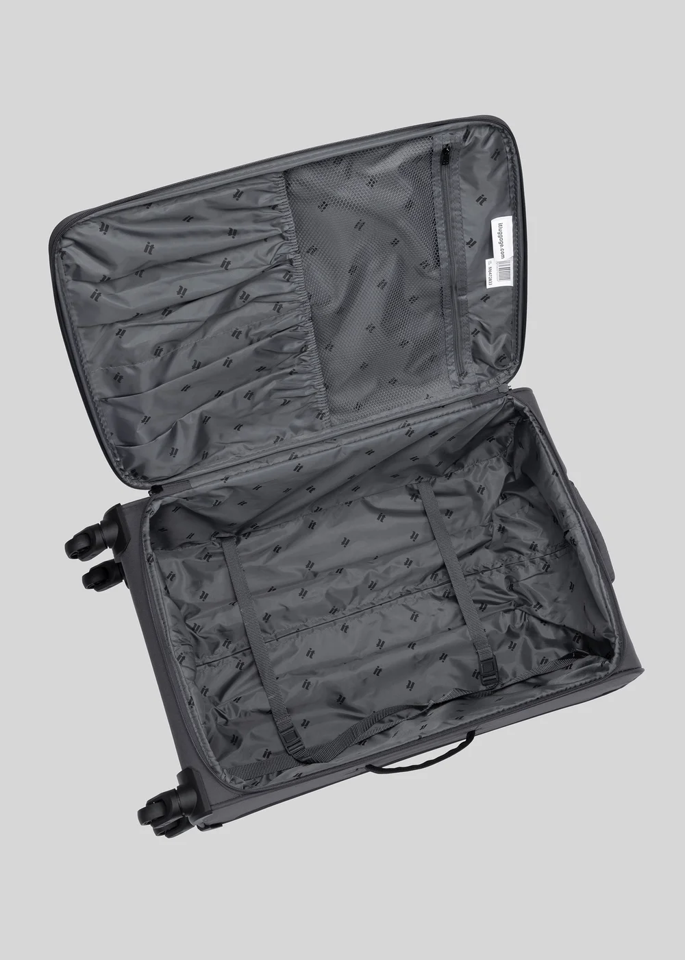 IT Luggage Grey New Soft Suitcase - Cabin Image 2