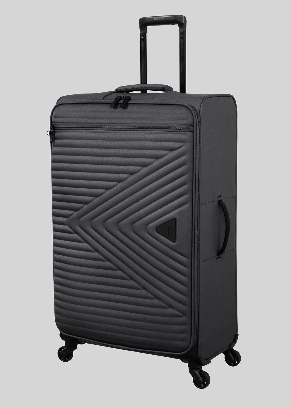 IT Luggage Grey New Soft Suitcase - Cabin Image 3