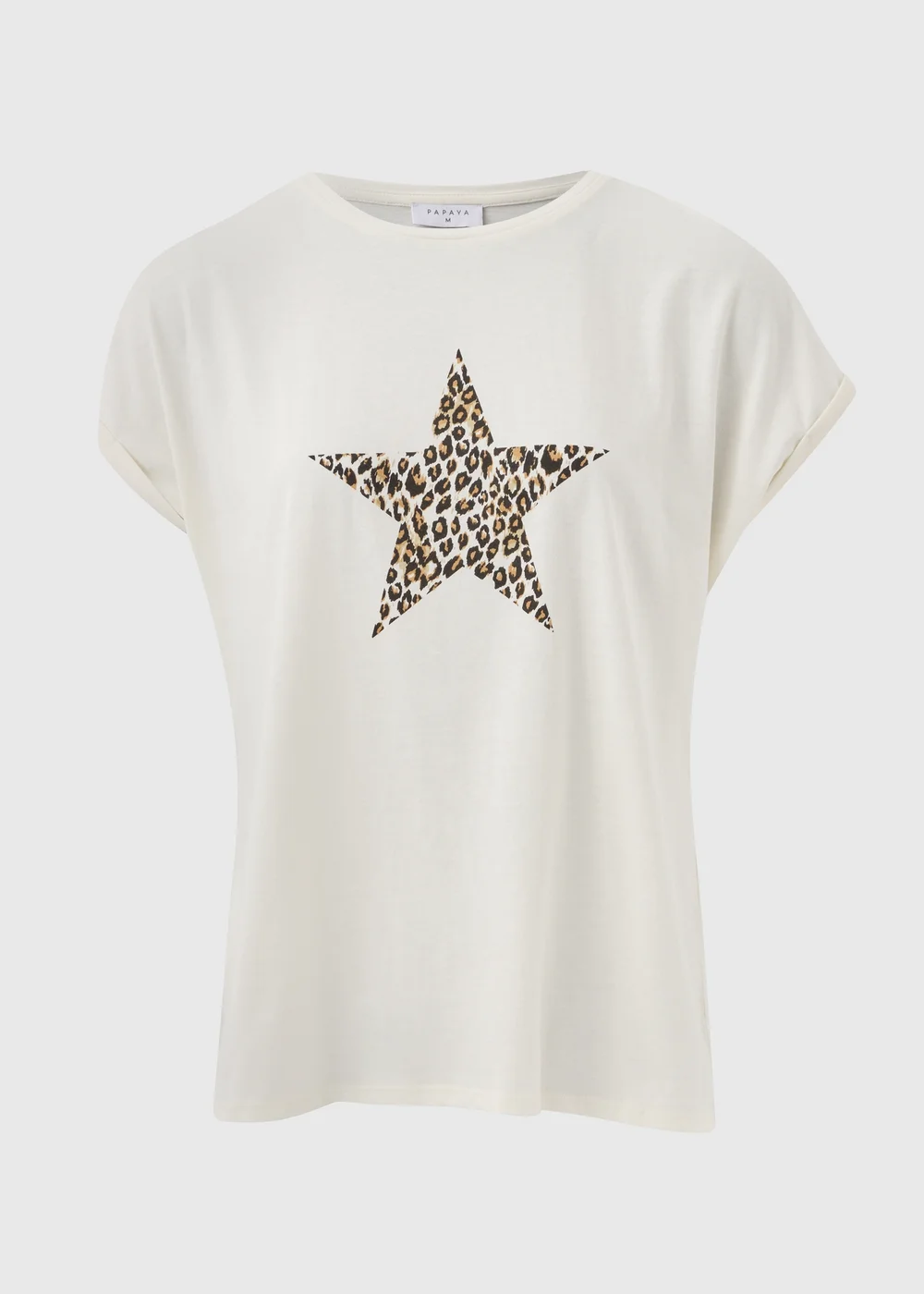 Cream Leopard Star T-Shirt - S Image 4
