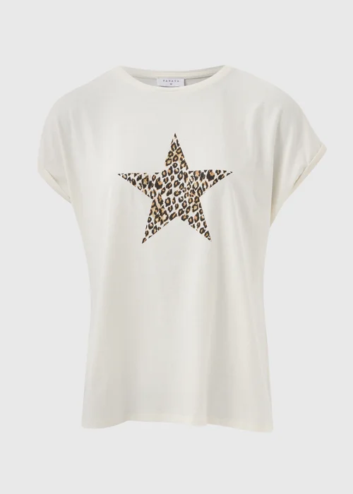 Cream Leopard Star T-Shirt - S Image 4
