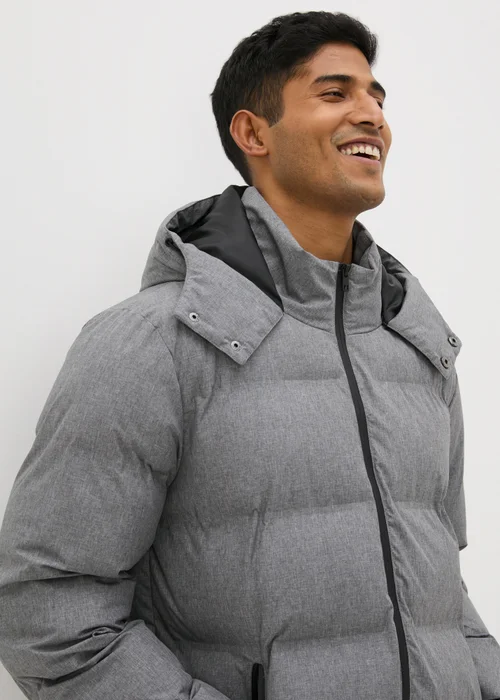 Grey Longline Puffer Jacket - S Image 1