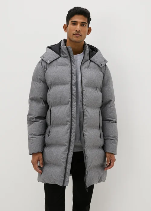 Grey Longline Puffer Jacket - S Image 3