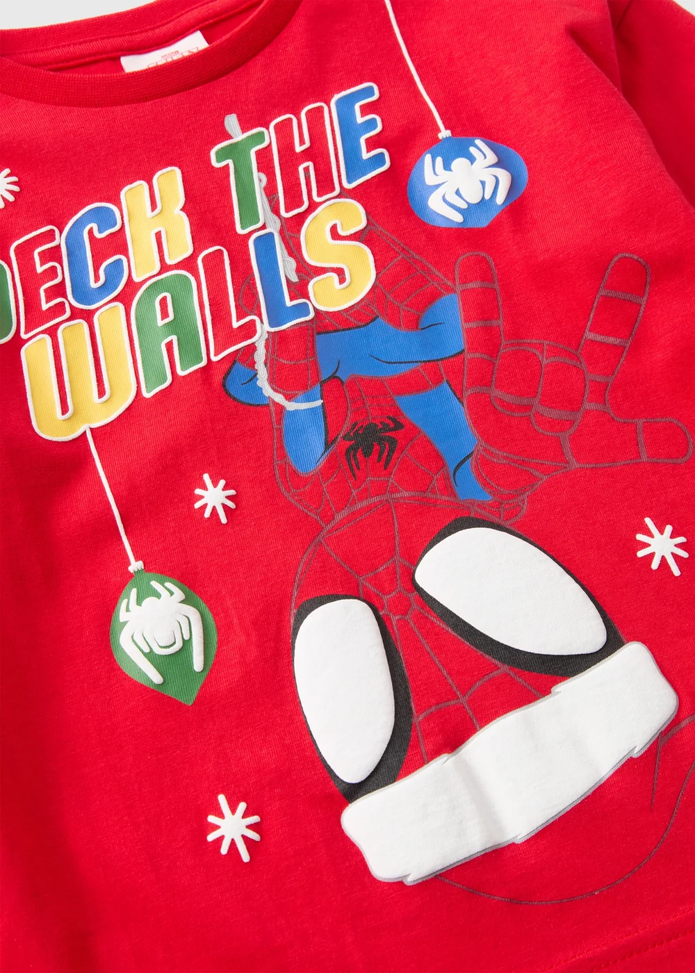 Marvel Swinging Spidey Xmas T-Shirt, Erica Rossa, S Unisex Marvel Swinging Spidey Xmas T-Shirt, Erica Rossa, S Unisex