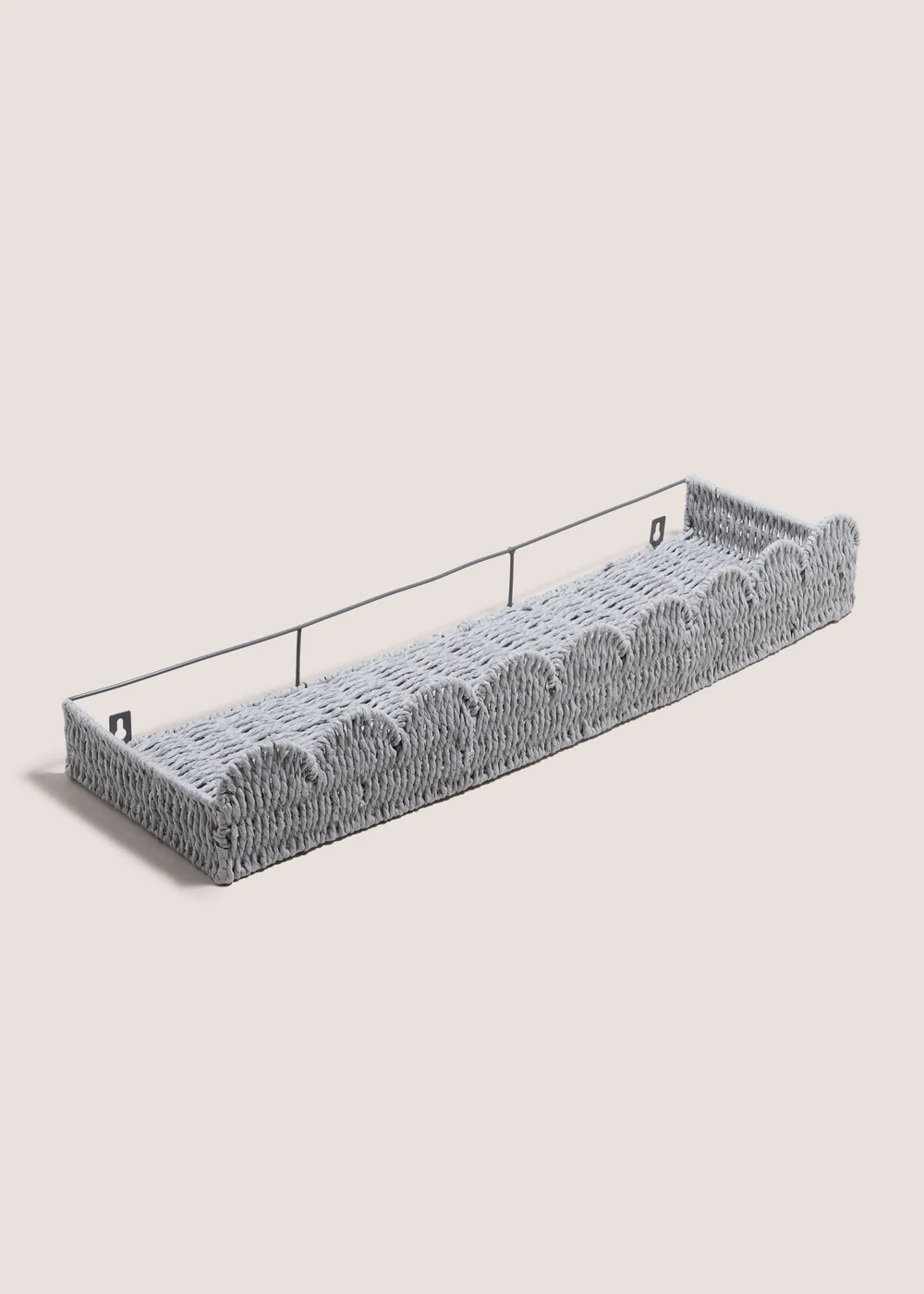 Grey Scallop Edge Shelf Image 1