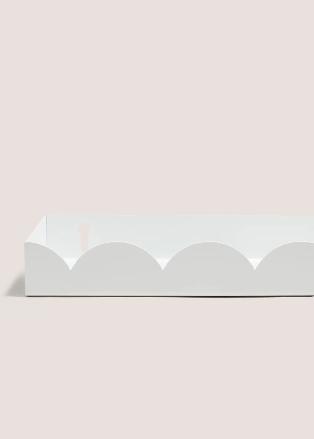 White Scallop Edge Metal Shelf (50cm x 10cm x 3.5cm) Image 2