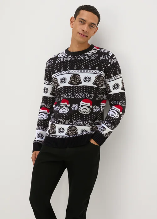 Star Wars Black Christmas Jumper - S Image 1