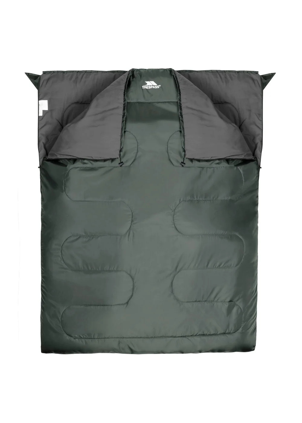 Trespass Grey Green Catnap 3 Season Double Sleeping Bag - One Size Image 1