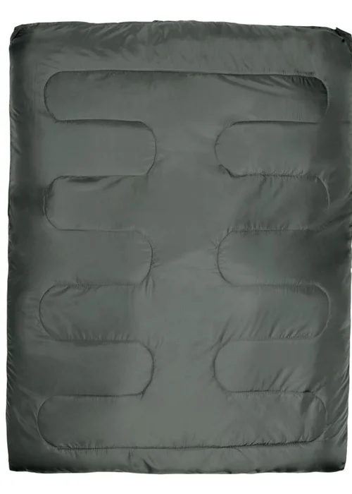 Trespass Grey Green Catnap 3 Season Double Sleeping Bag - One Size Image 2
