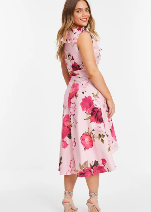 quiz pink dip hem dress Dress Quiz Womenswear Best Quiz Navy And Pink Floral Dip Hem Dress Flash Sales Navy