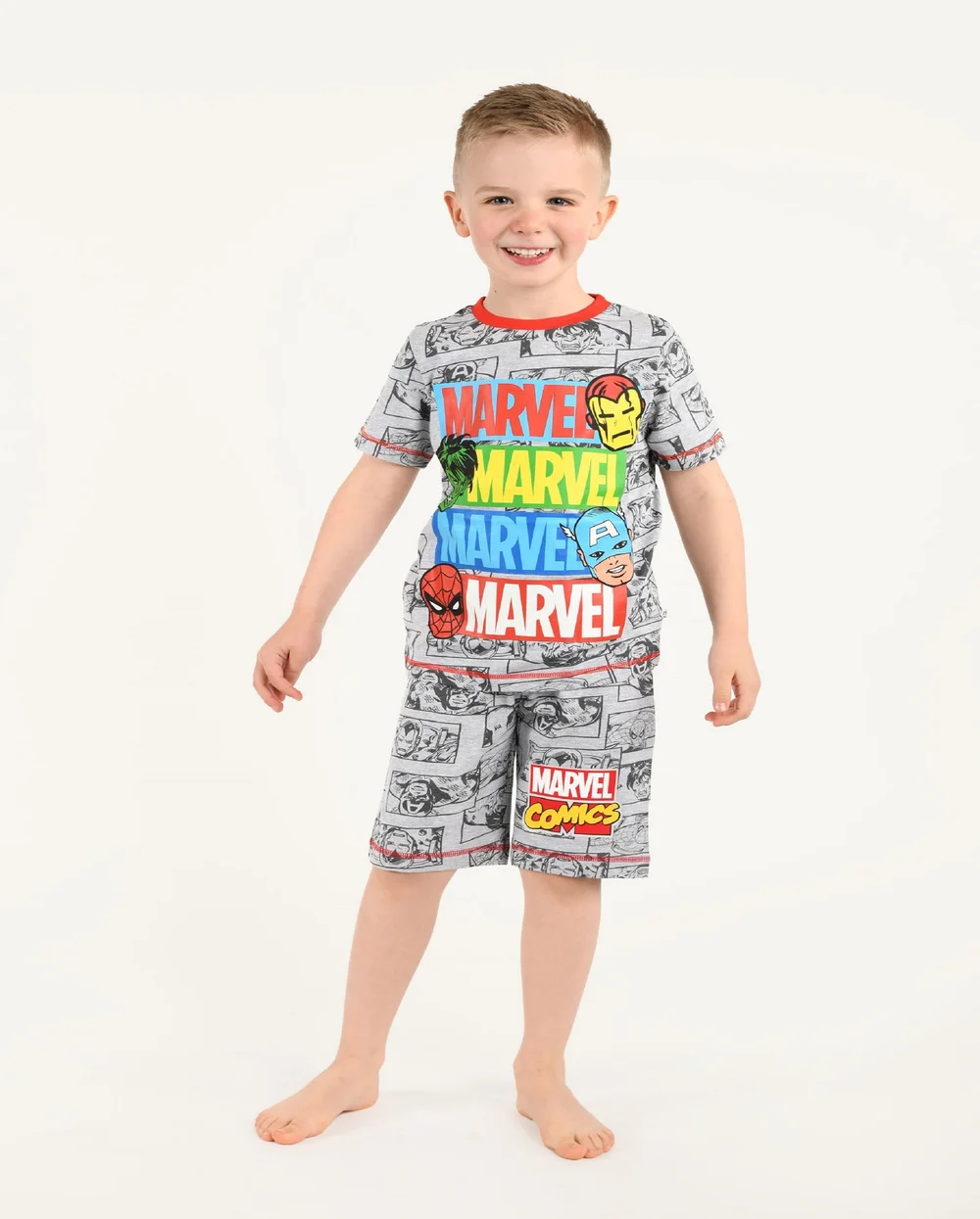Marvel Kids Multicoloured Pyjama Set (4-8 yrs) - Age 4-5 Years Image 1