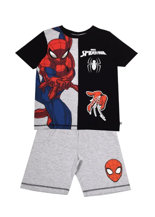 Marvel Boys Black Spiderman Pjyama Set (4-8 yrs) - Age 4-5 Years Image 4