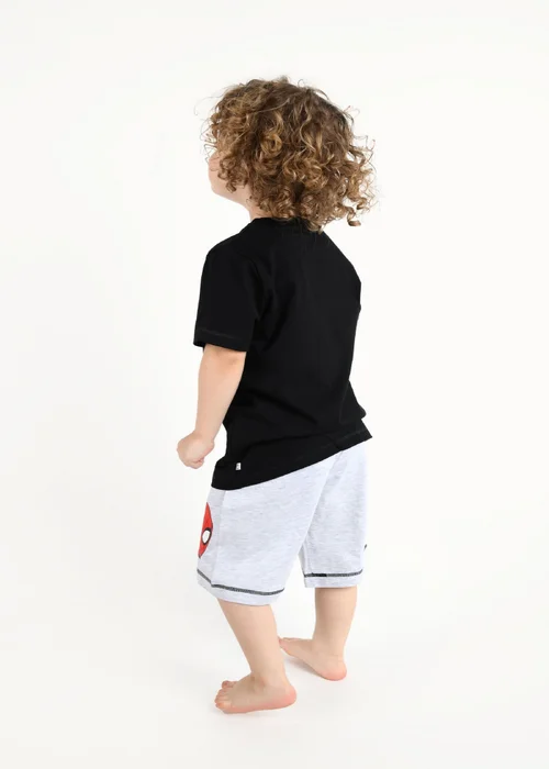 Marvel Boys Black Spiderman Pjyama Set (4-8 yrs) - Age 4-5 Years Image 2