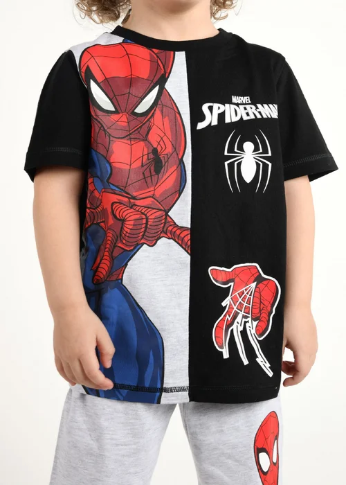 Marvel Boys Black Spiderman Pjyama Set (4-8 yrs) - Age 4-5 Years Image 3