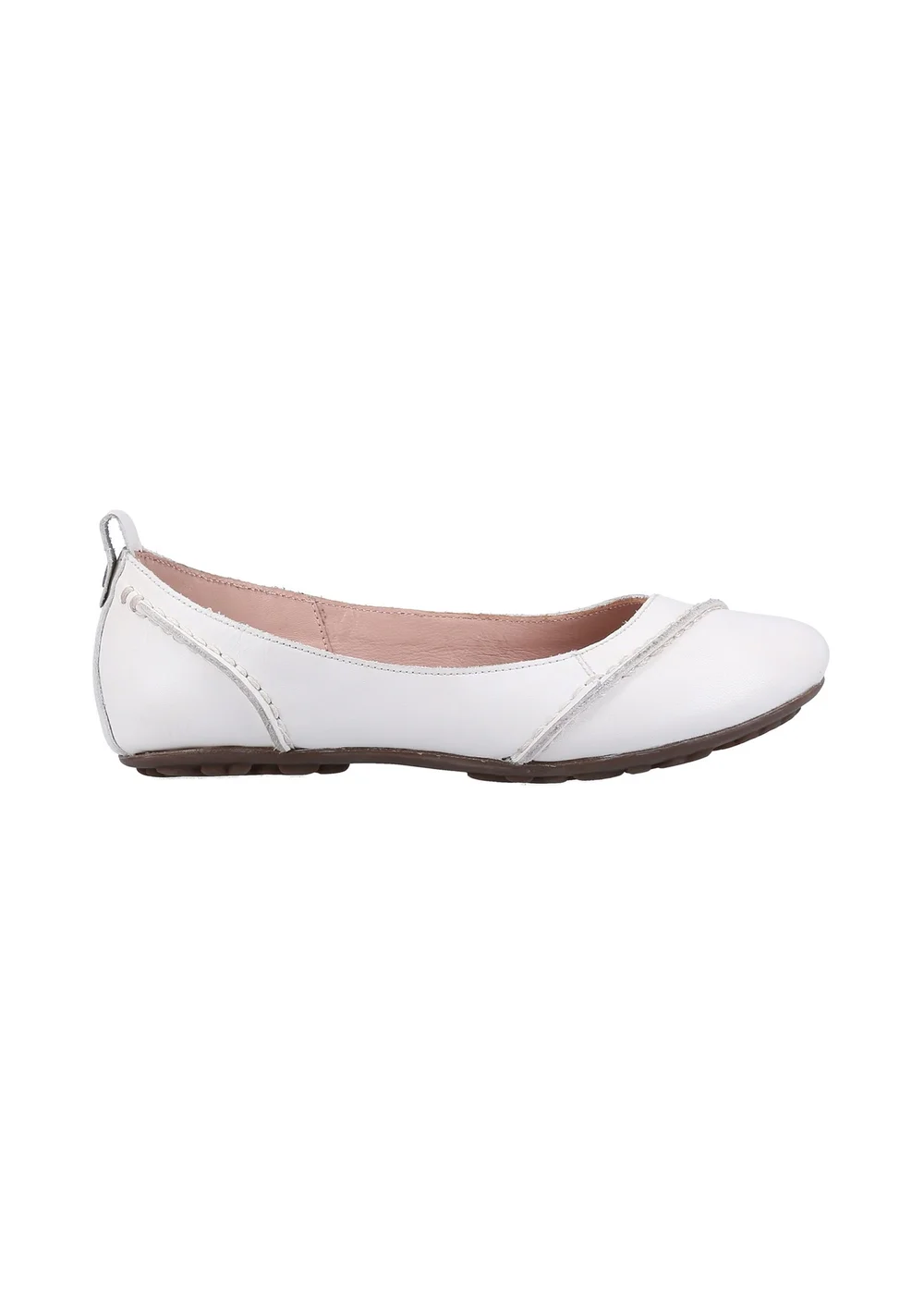 Hush Puppies White Janessa Ballerina - 3 Image 1