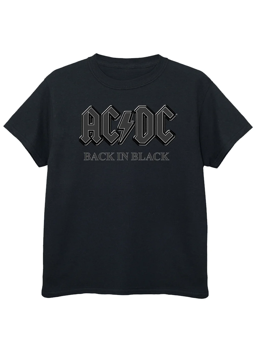 ACDC Kids Black Back in Black Printed T-Shirt (3-13 yrs) - 5-6 Yrs Image 1
