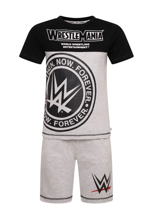 WWE Black Boys Short Pyjama Set (6-10 yrs) - Age 6-7 Years Image 2