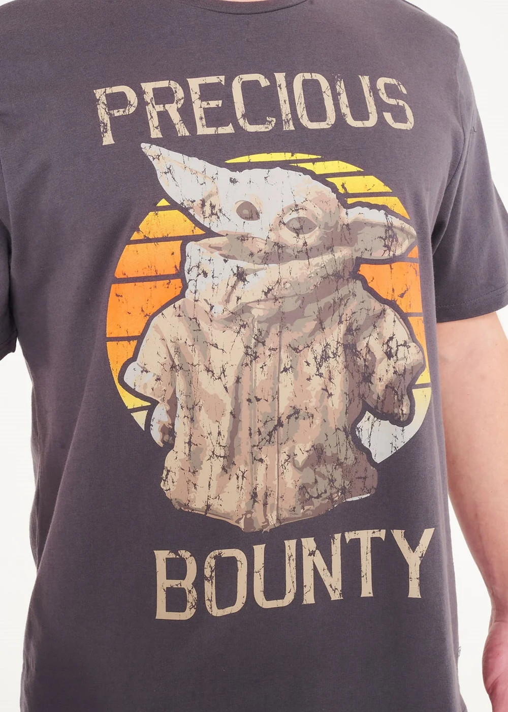 Star Wars Mens Grey Baby Yoda Tee - S Image 3