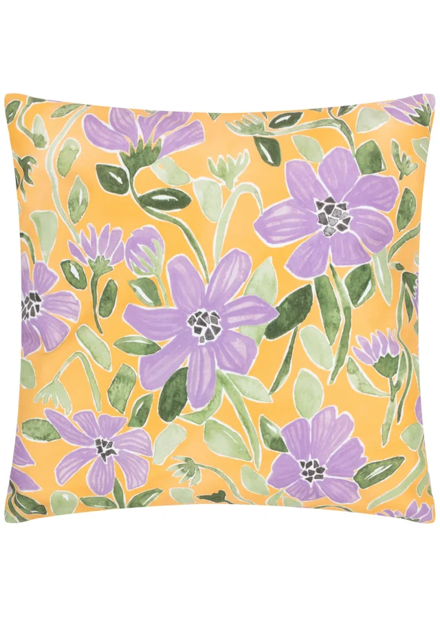 Wylder Nature Yellow Flower Filled Outdoor Cushions (43cm x 43cm x 8cm)