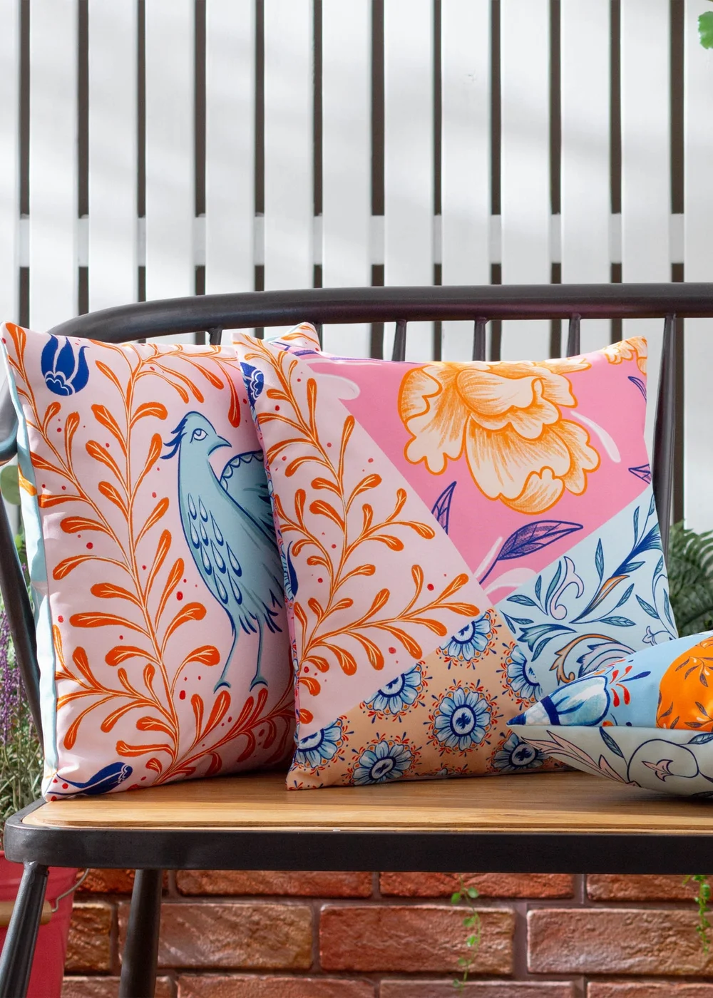 furn. Multi Azzar Filled Outdoor Cushions (43cm x 43cm x 8cm) - One Size Image 5
