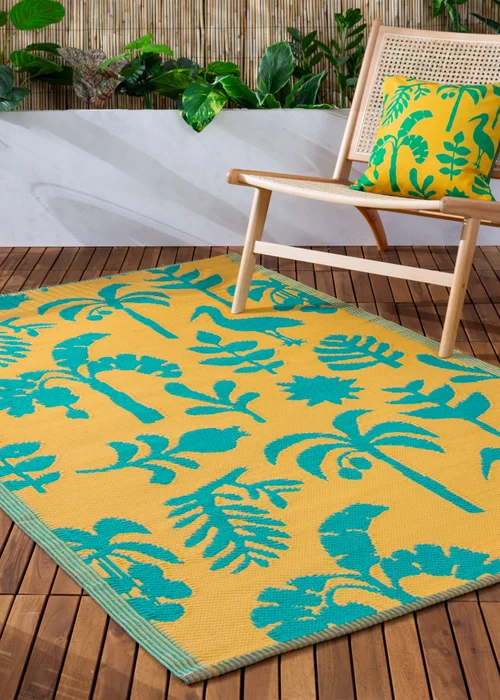 furn. Teal Marula Filled Outdoor Cushions (43cm x 43cm x 8cm) - One Size Image 5