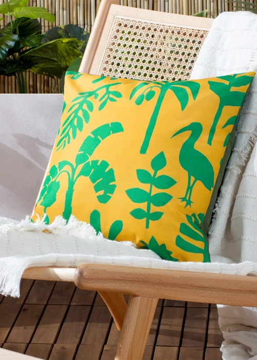 furn. Teal Marula Filled Outdoor Cushions (43cm x 43cm x 8cm) - One Size Image 1