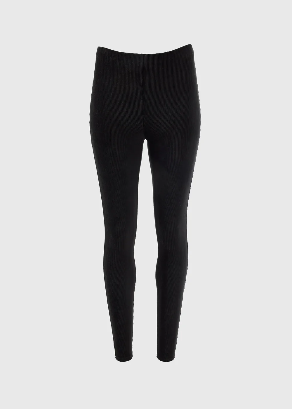 Black Velvet Cord Leggings - 8 Image 4