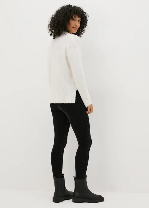 Black Shimmer Glitter Leggings - 8 Image 2