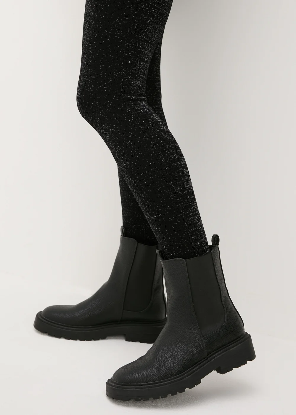 Black Shimmer Glitter Leggings - 8 Image 3