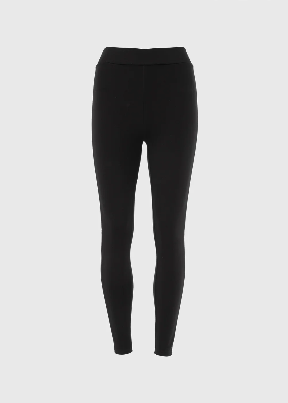 Black PU Side Stripe Leggings - 8 Image 2