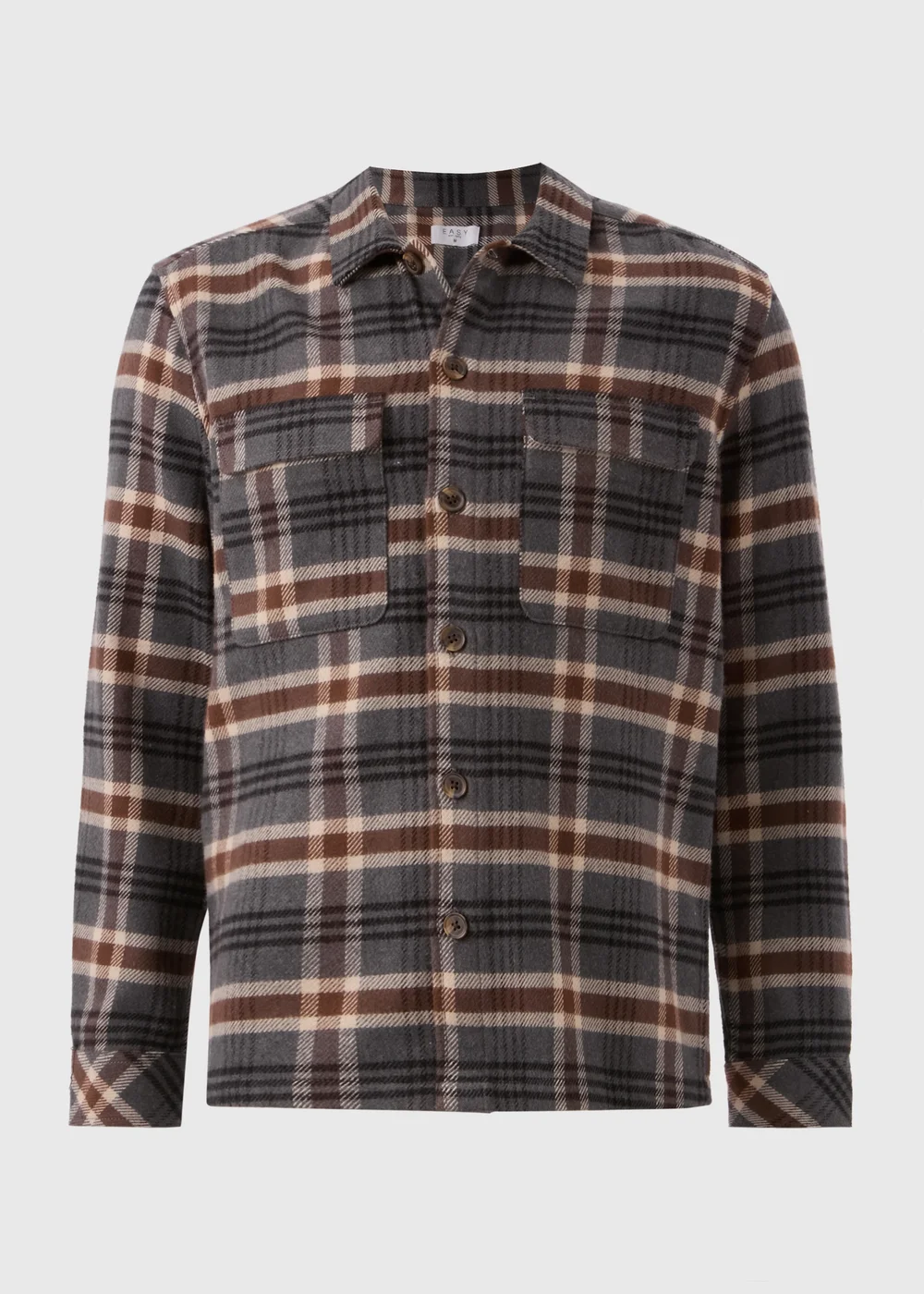 Grey Check Shacket - S Image 4