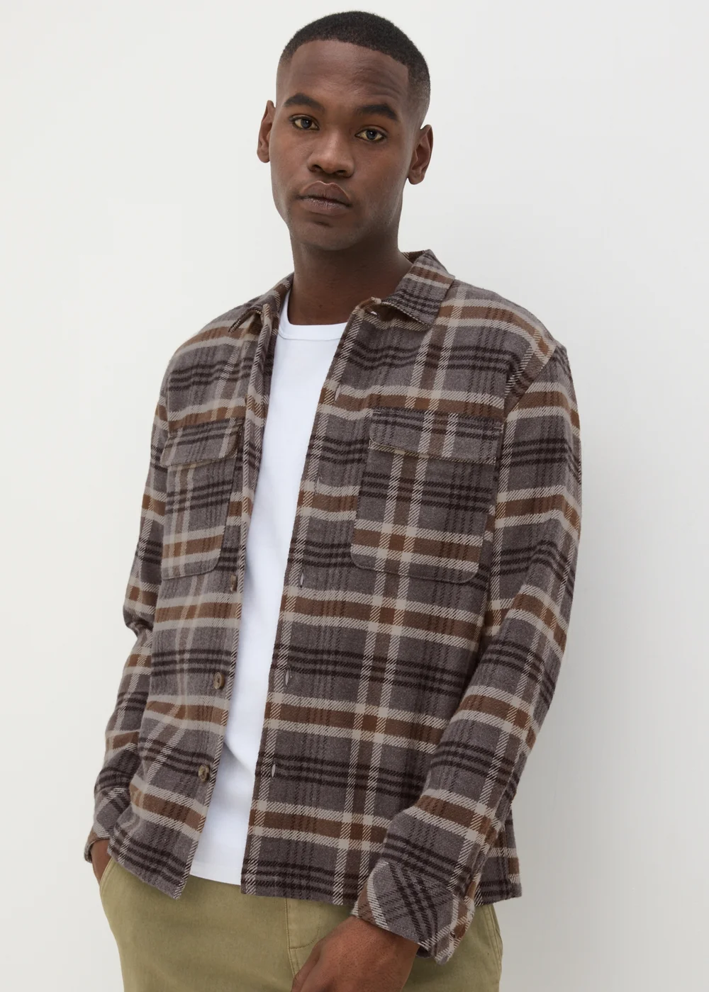 Grey Check Shacket - S Image 1