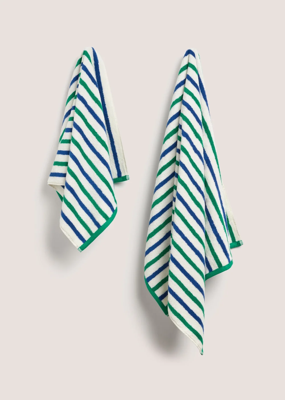 Green Stripe Towel - Hand Towel Image 1