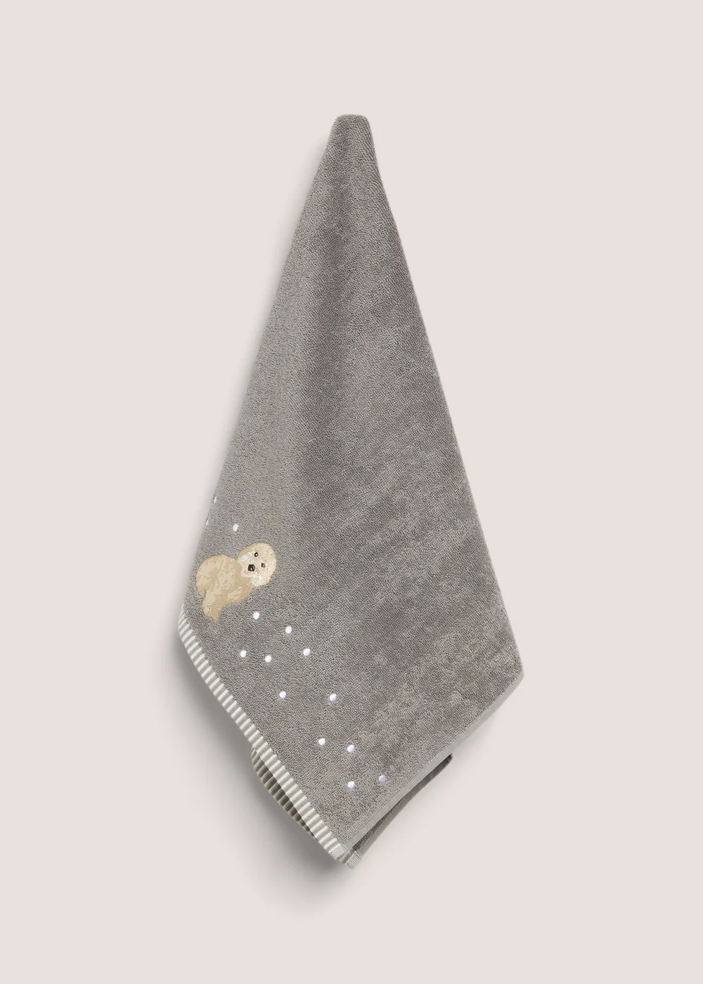 Grey Connie Cockapoo Embroidered Hand Towel - Hand Towel Image 1