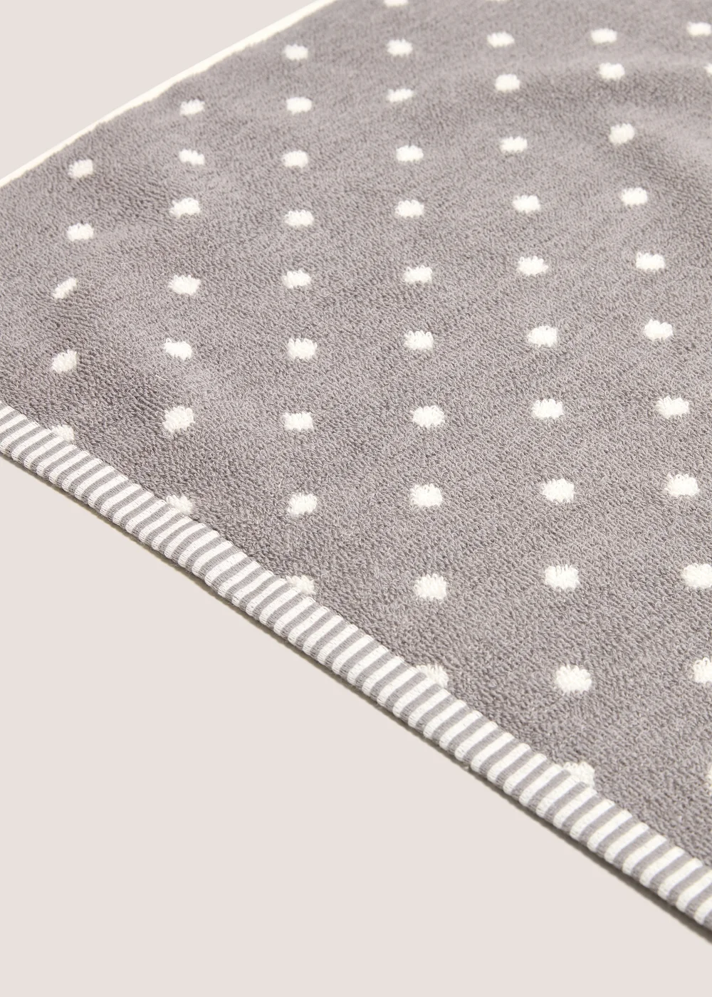 Grey Spotty Towel - Hand Towel Image 2