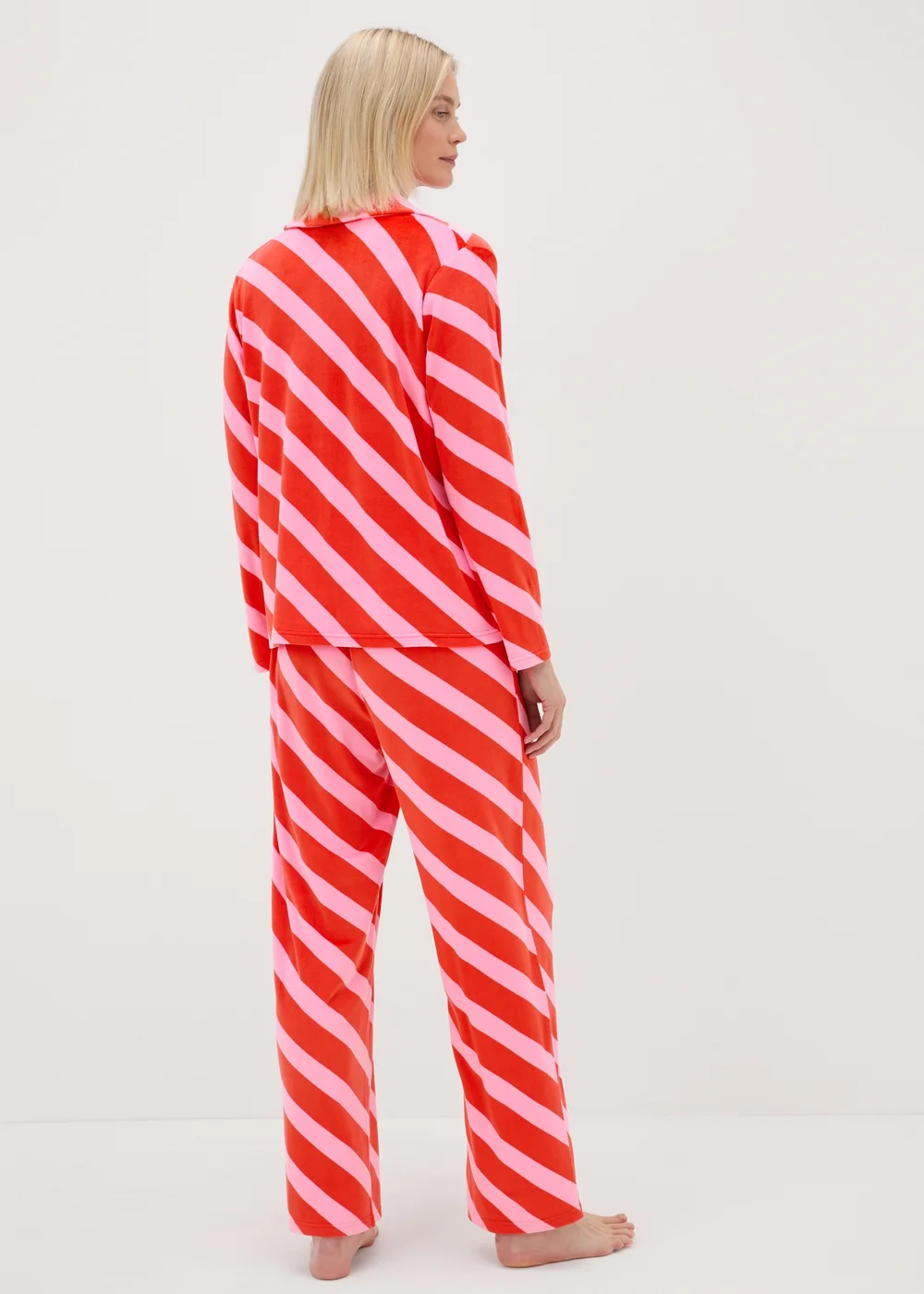 Red Candy Stripe Pyjama Set - Extra small Image 2