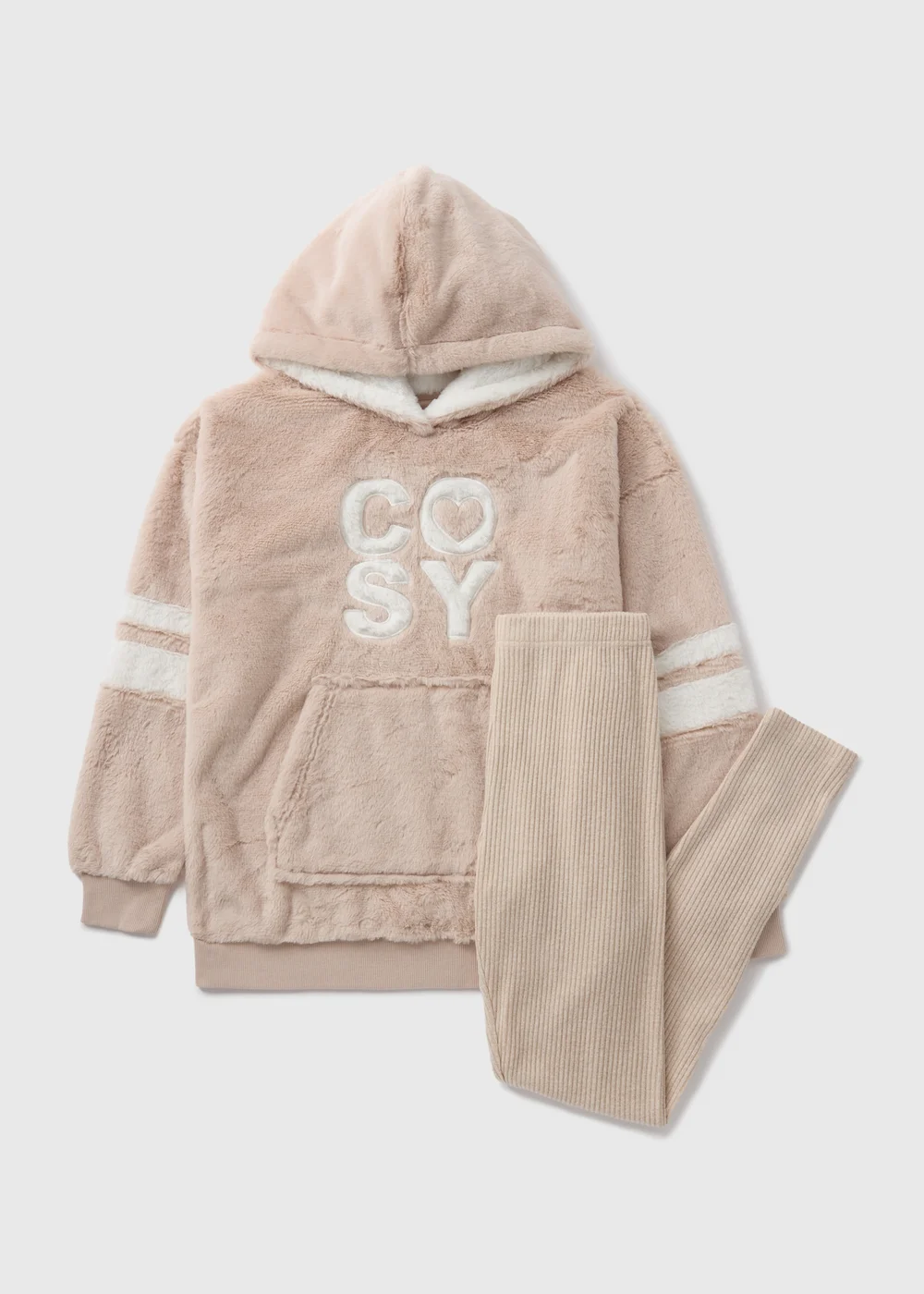 Mink Cosy Fleece Loungewear Set - Extra small Image 3