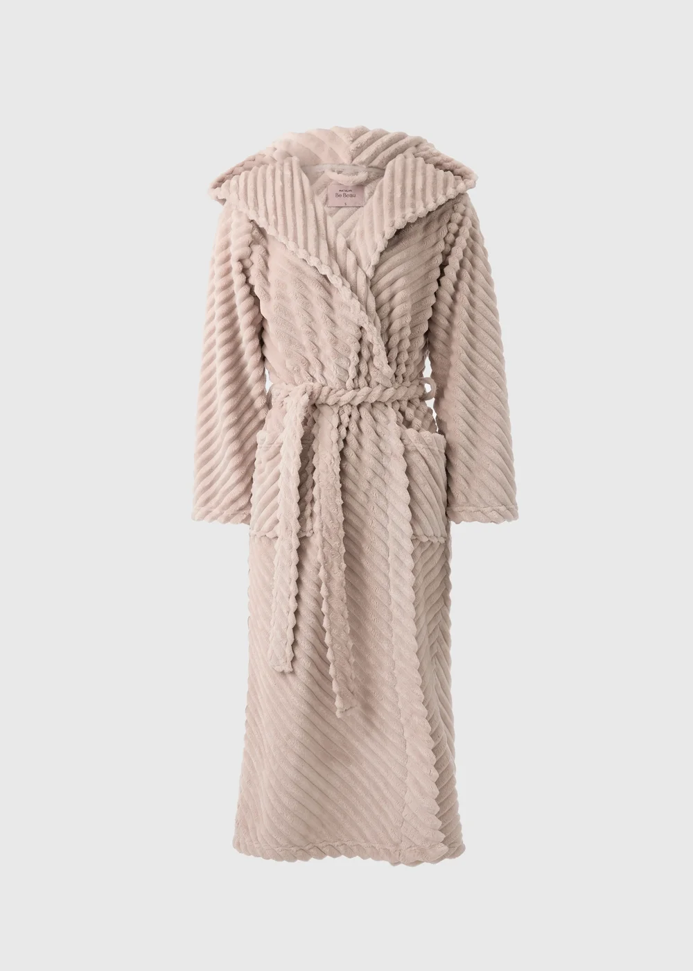Mink Diagonal Fleece Dressing Gown - Extra small Image 3