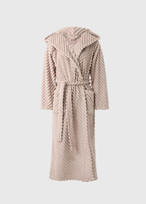 Mink Diagonal Fleece Dressing Gown - Extra small Image 3
