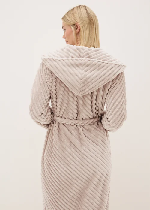 Mink Diagonal Fleece Dressing Gown - Extra small Image 2