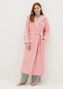 Pink Diagonal Fleece Dressing Gown - Extra small Image 1