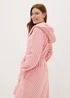 Pink Diagonal Fleece Dressing Gown - Extra small Image 2