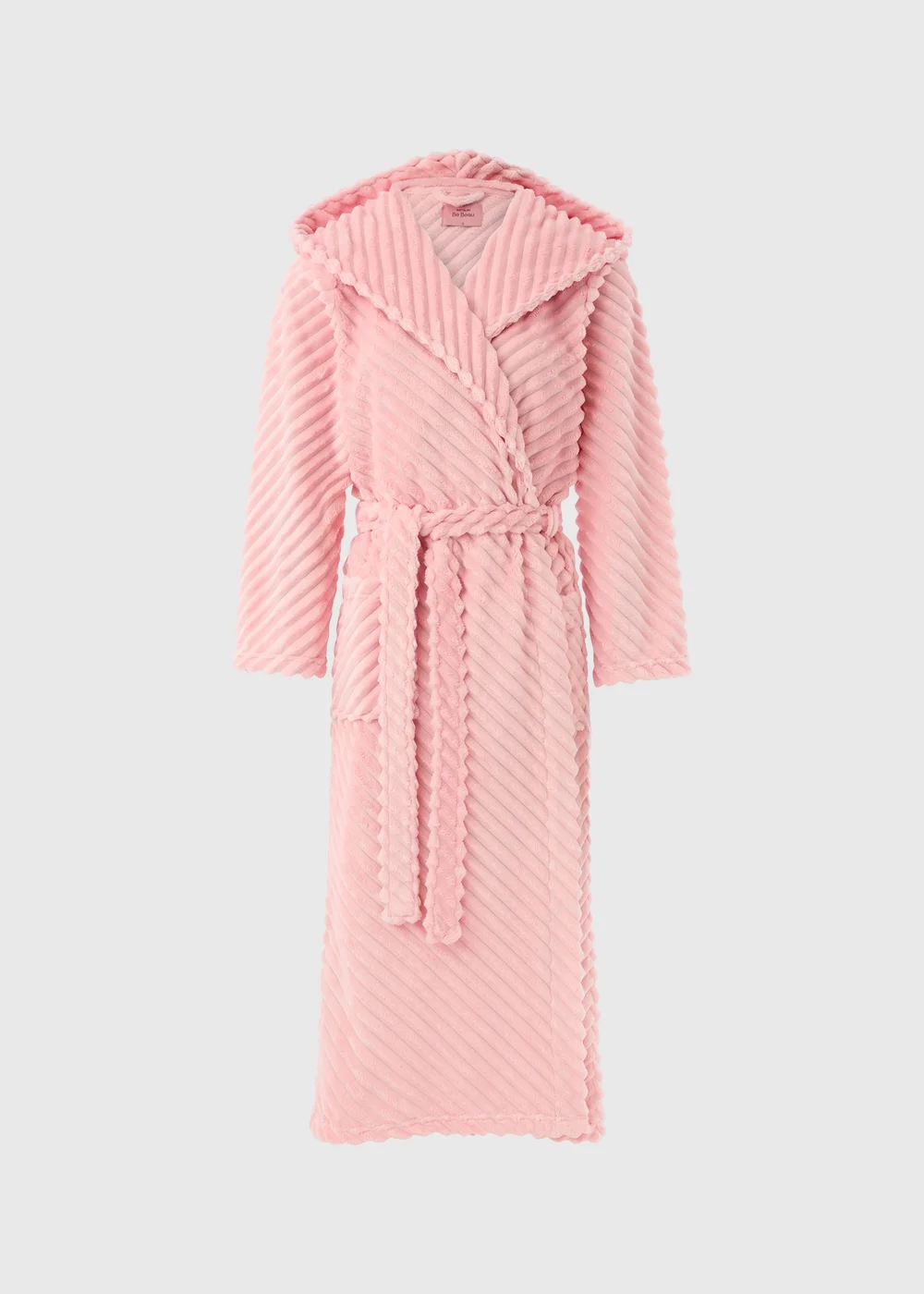 Pink Diagonal Fleece Dressing Gown - Extra small Image 3