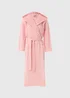 Pink Diagonal Fleece Dressing Gown - Extra small Image 3