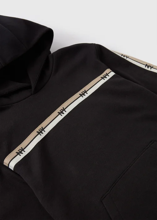 Boys Black NY Tape Hoodie (7-15yrs) - 7 Yrs Image 2